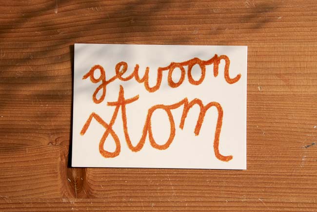 foto (troost)kaartje gewoon stom