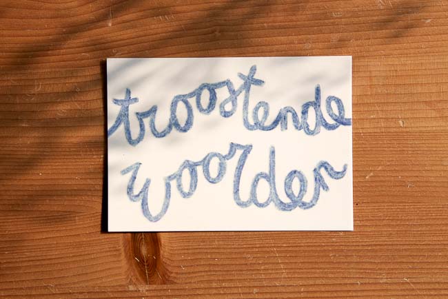 foto (troost)kaartje troostende woorden