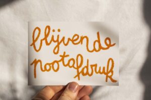 foto troostkaartje Blijvende Pootafdruk